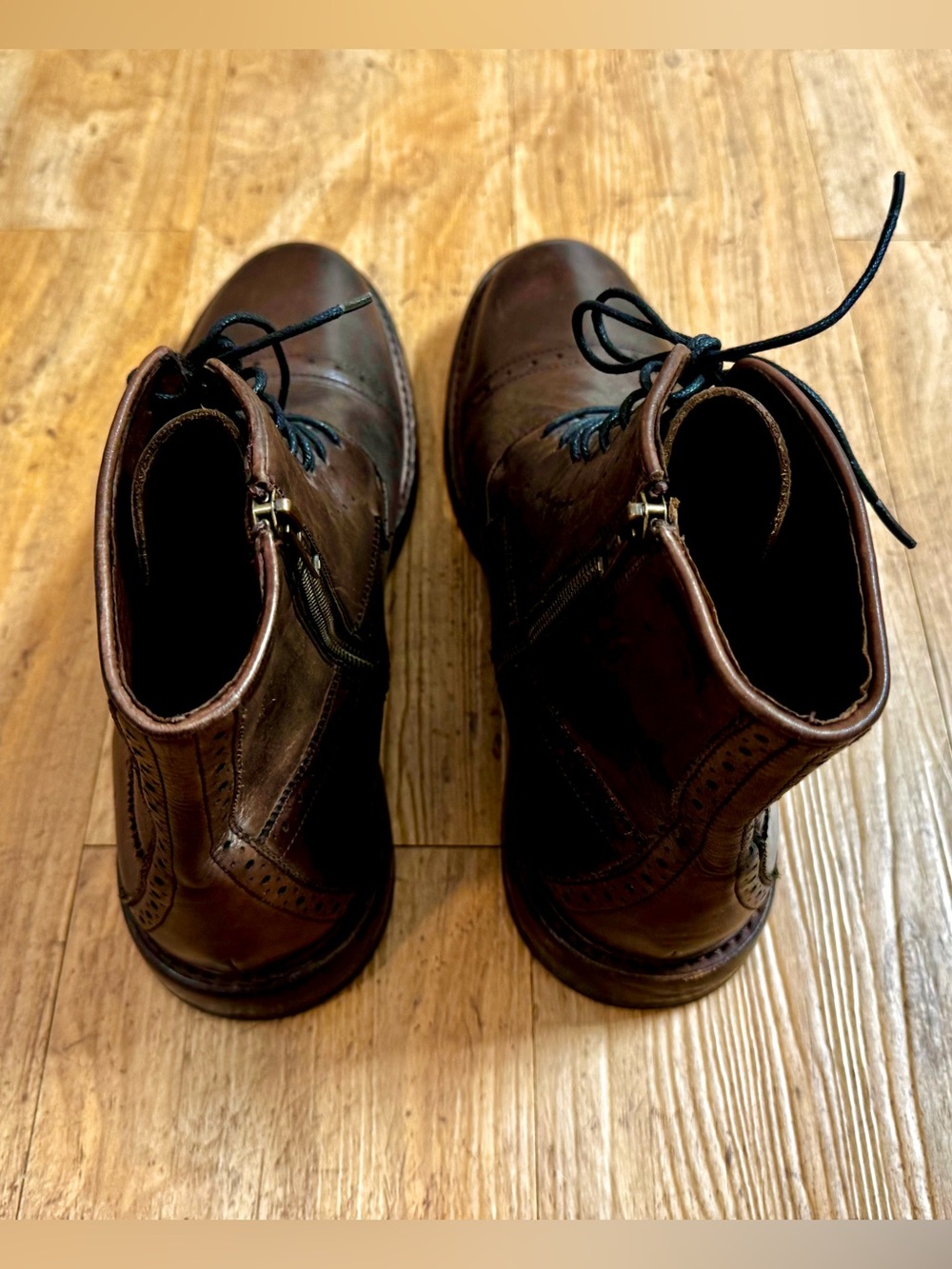 Frye Murray Leather Lace-Up Boots Brown Men’s Size 10.5 - Rare and discontinued - Picture 7 of 13